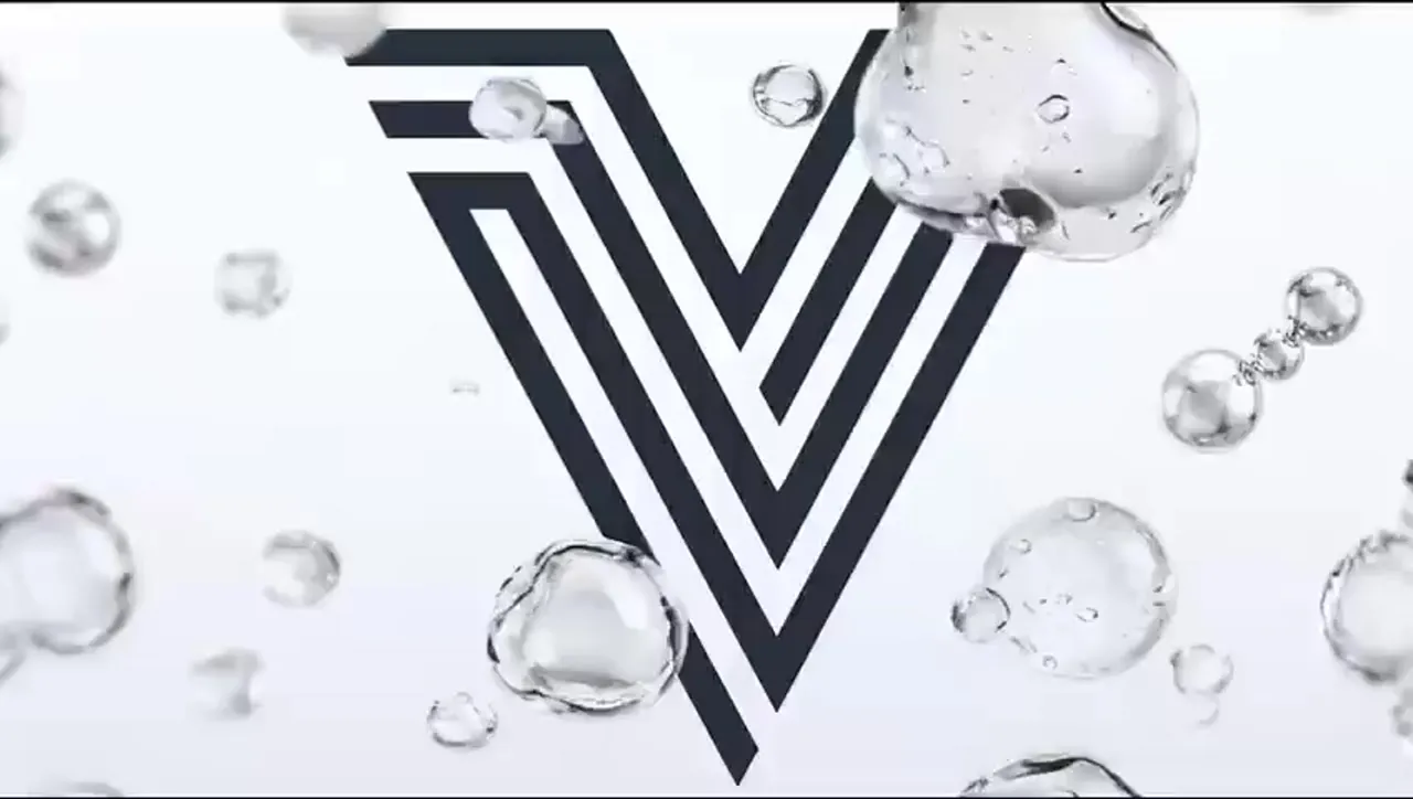 Símbolo V da ViBA entre bolhas